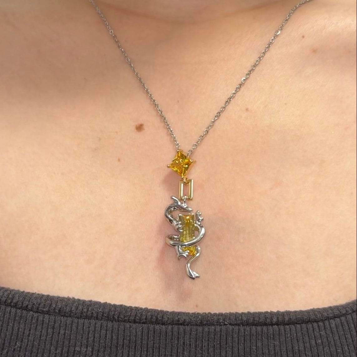 Zhongli Inspired Dragon Necklace