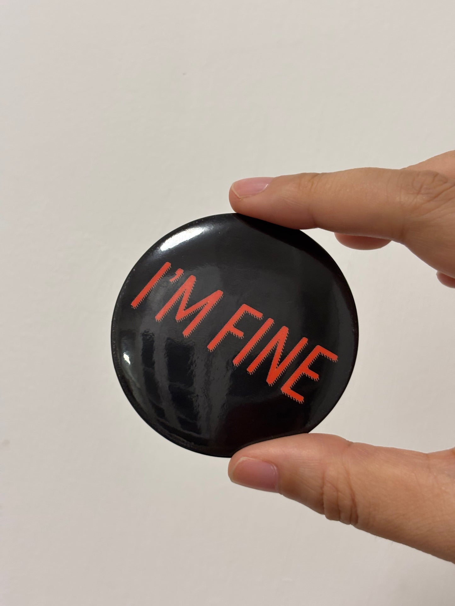 "Yes or No" & "I'm Fine" Pin Set · Andreil Minimalist Flair · Unofficial Tribute