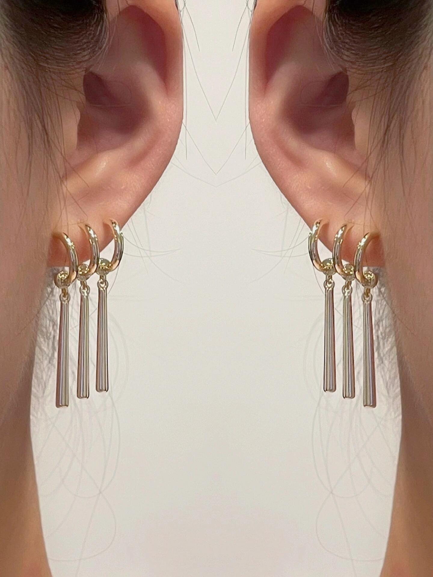 Unisex-Ohrstecker „ZORO“ (nur ein Ohrloch erforderlich)