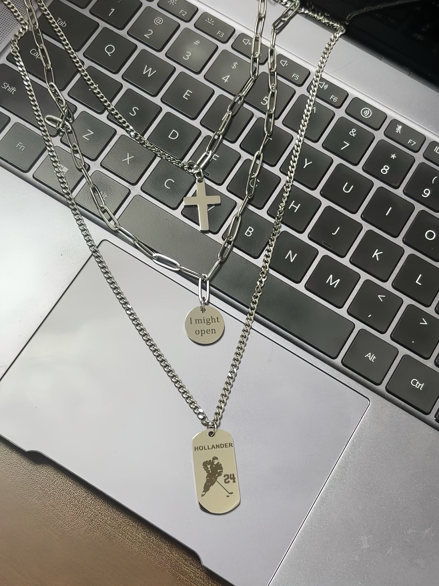 Trible Layer Cross Necklace for for Ilya