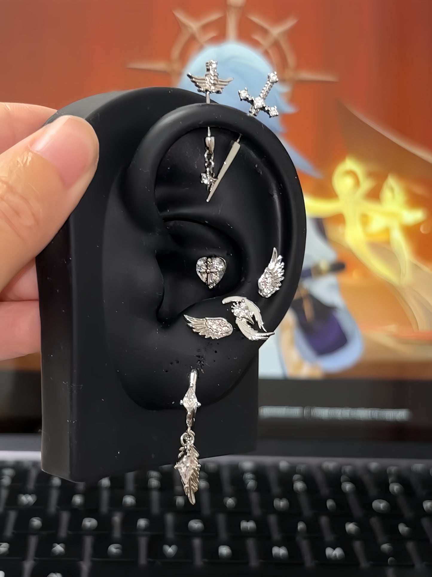Y2K Style Sunday Inspired Angel Earrings