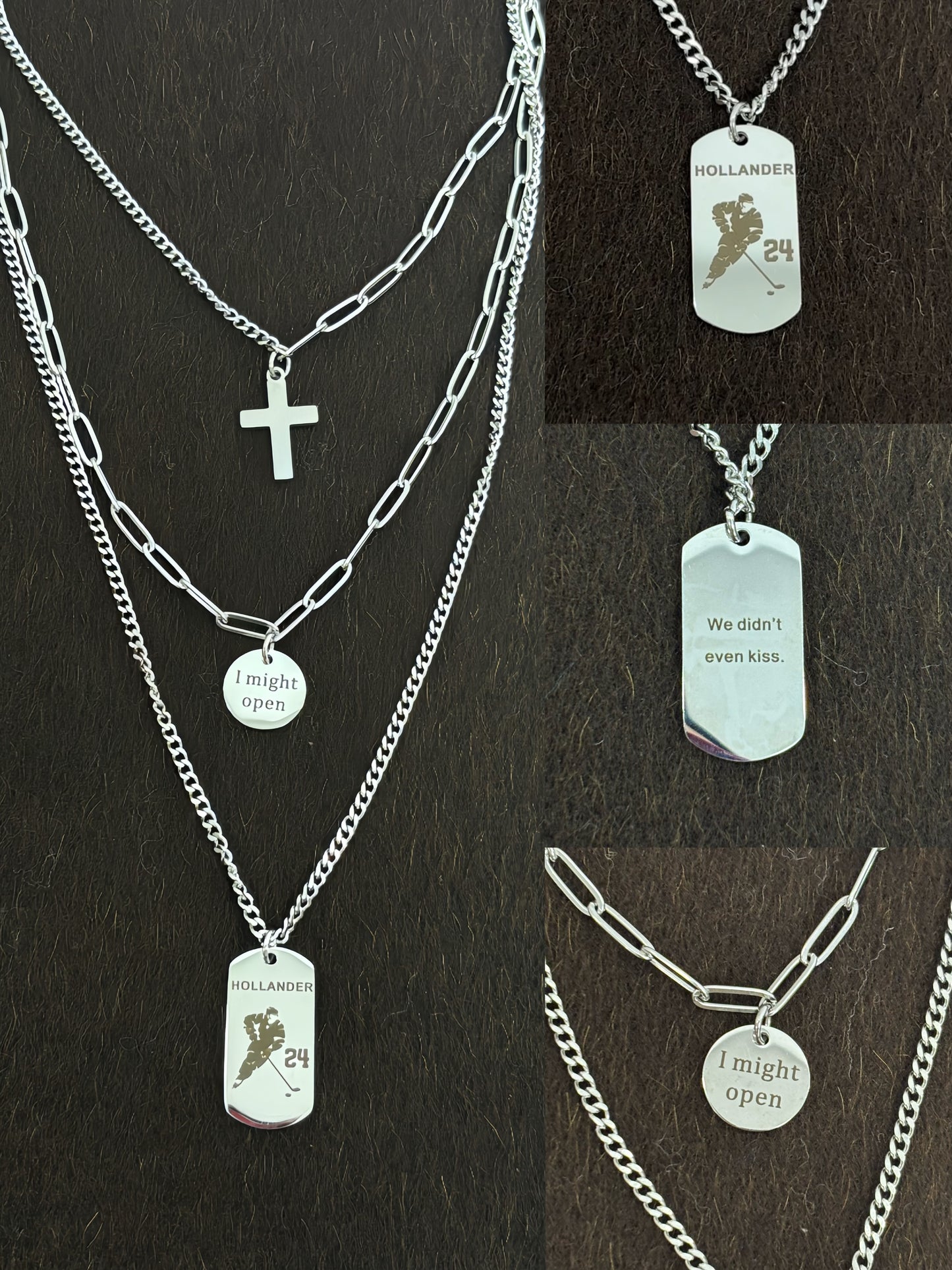 Trible Layer Cross Necklace for for Ilya