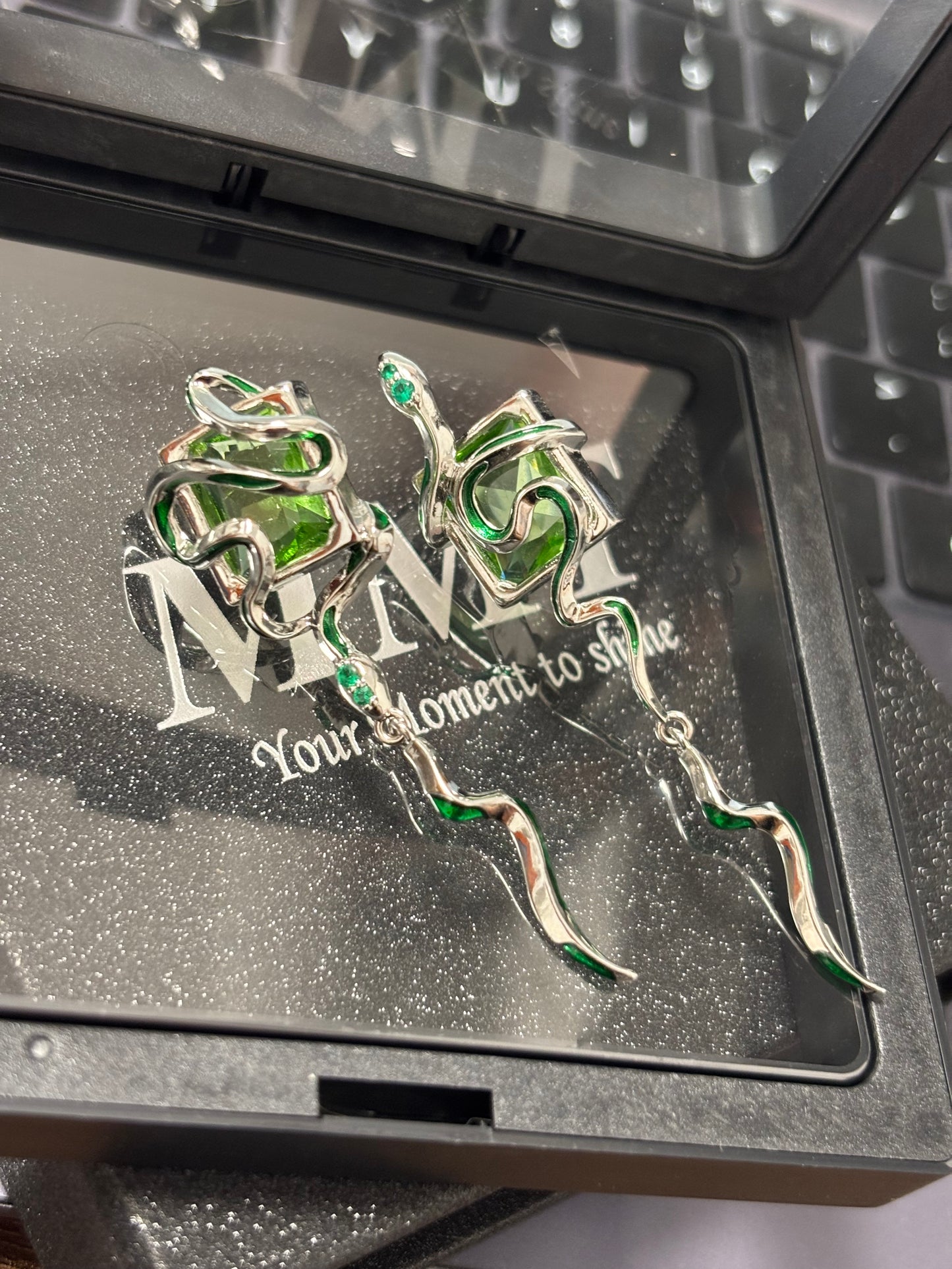 Enchanted Snake Statement Earrings for Baizhu