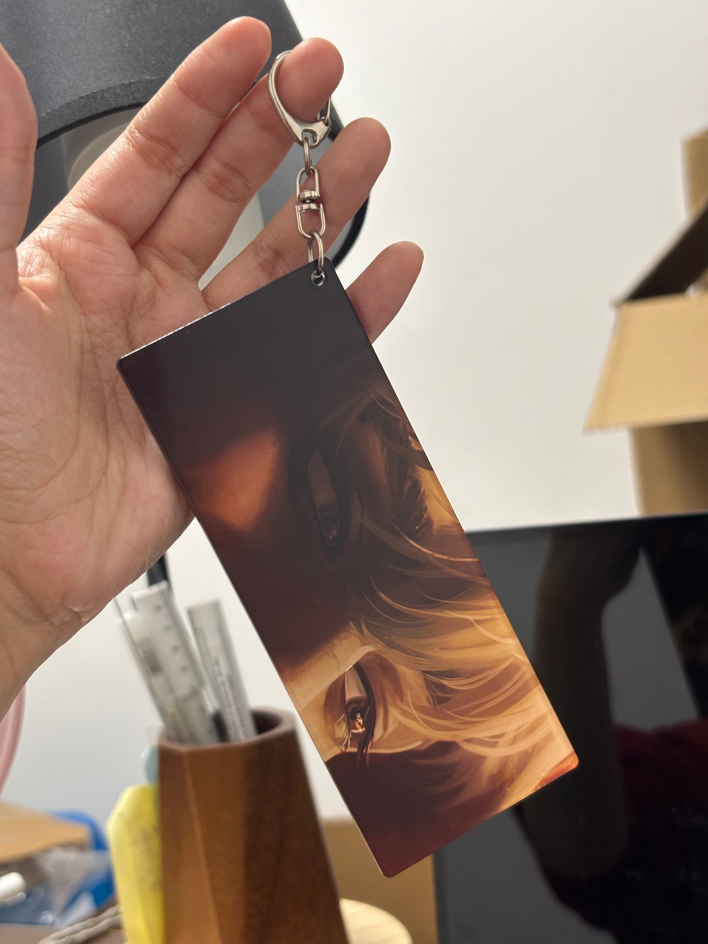 Acrylic Andreil Inspired Rectangle Eyes Keychain