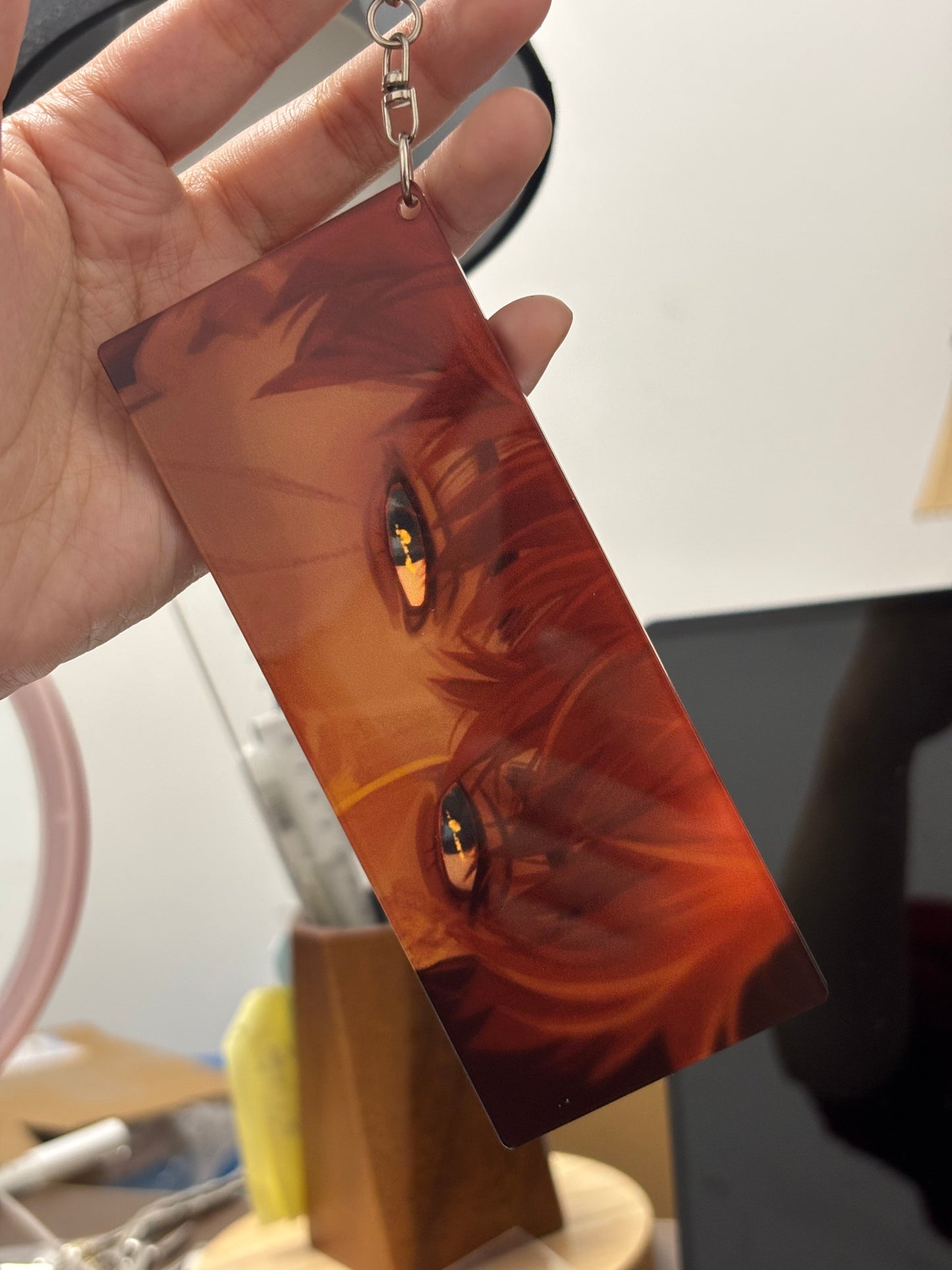 Acrylic Andreil Inspired Rectangle Eyes Keychain
