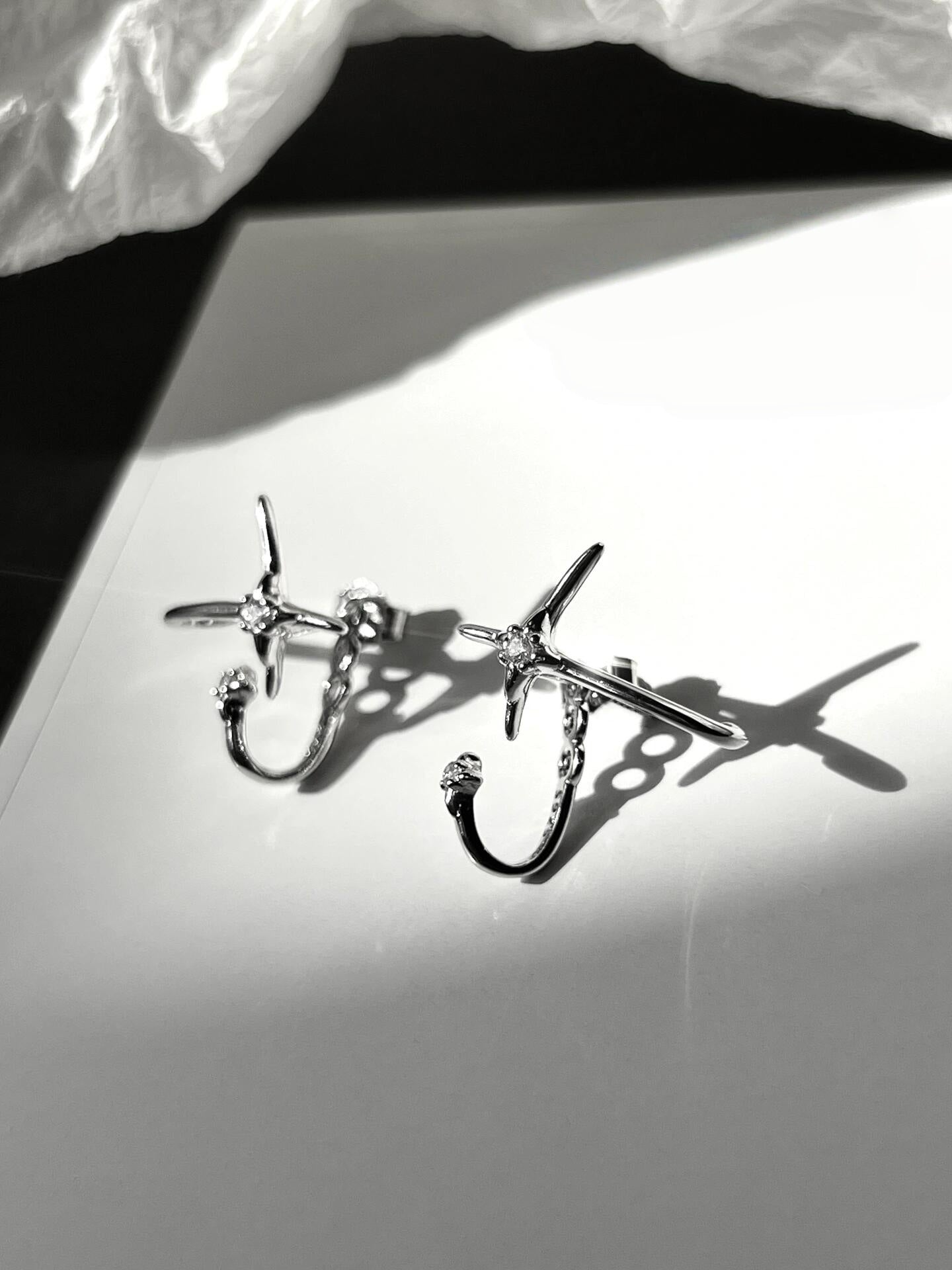 Designer S925 Silver Star Earrings