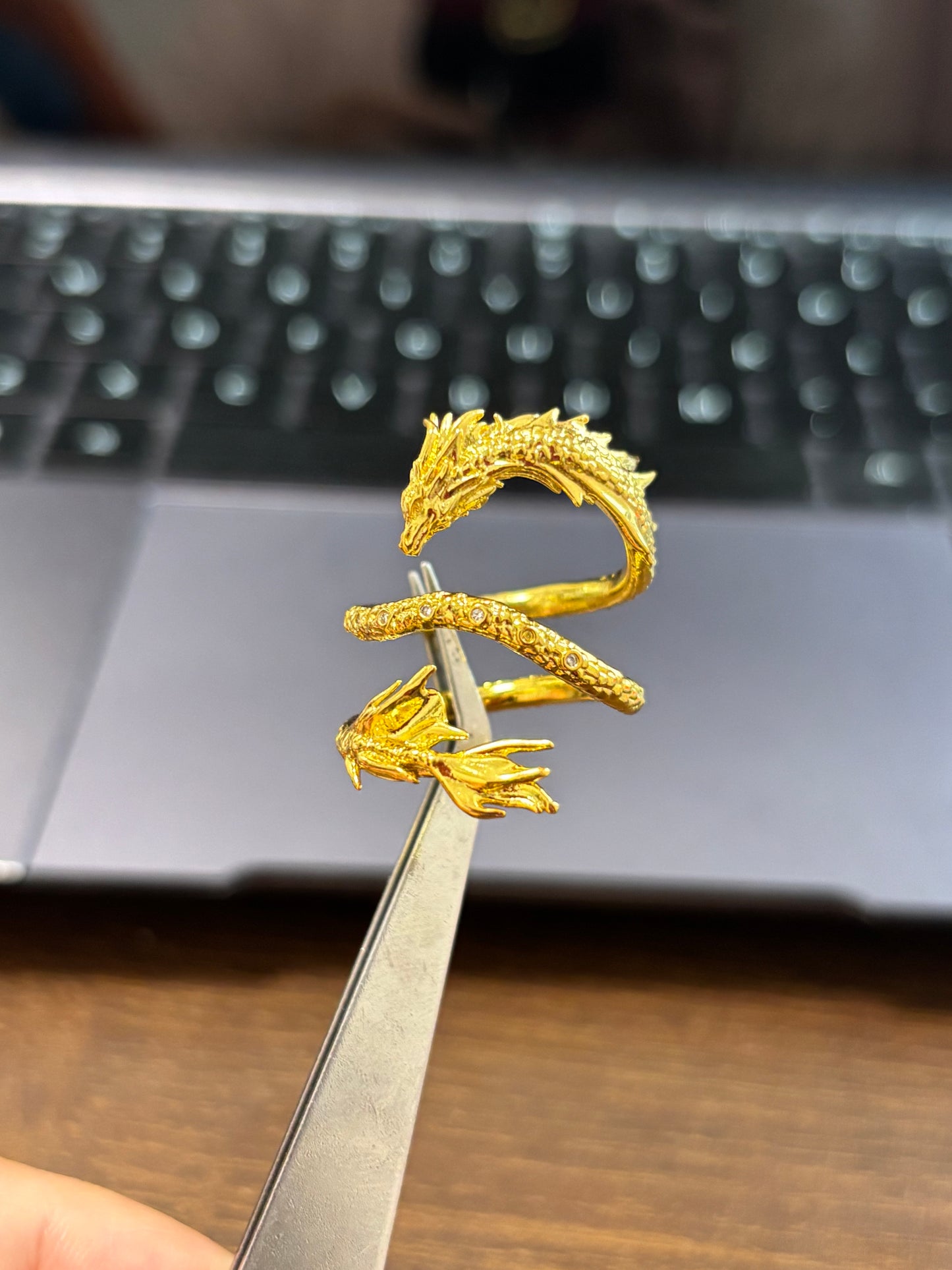 Designer Dragon Adjustable Ring