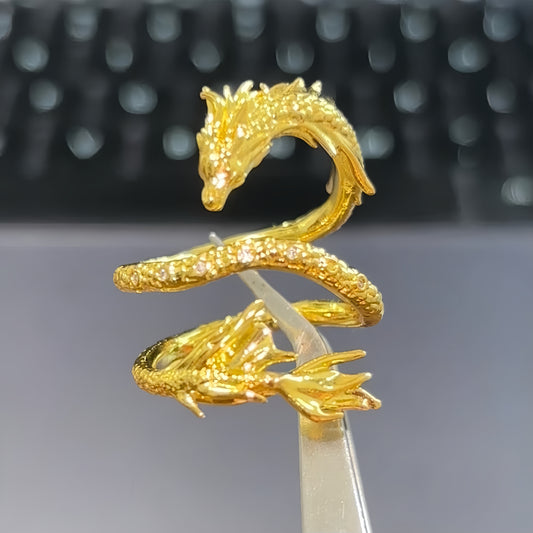 Designer Dragon Adjustable Ring