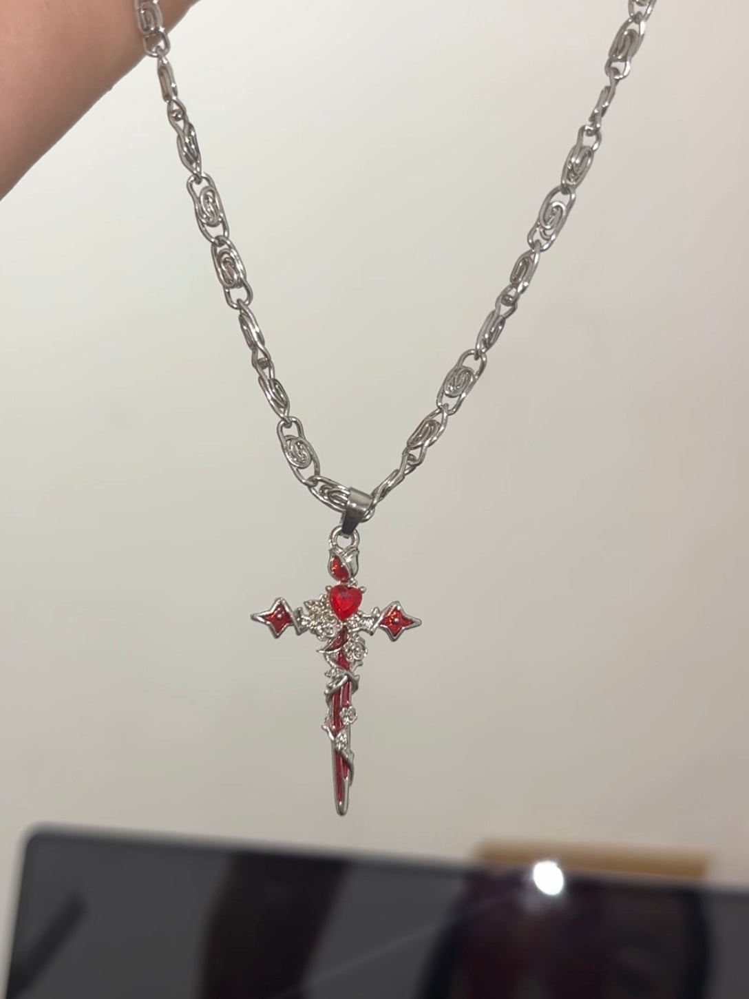 Gothic Y2K Unisex Gefallener Engel Schwert Legierung Ohrstecker