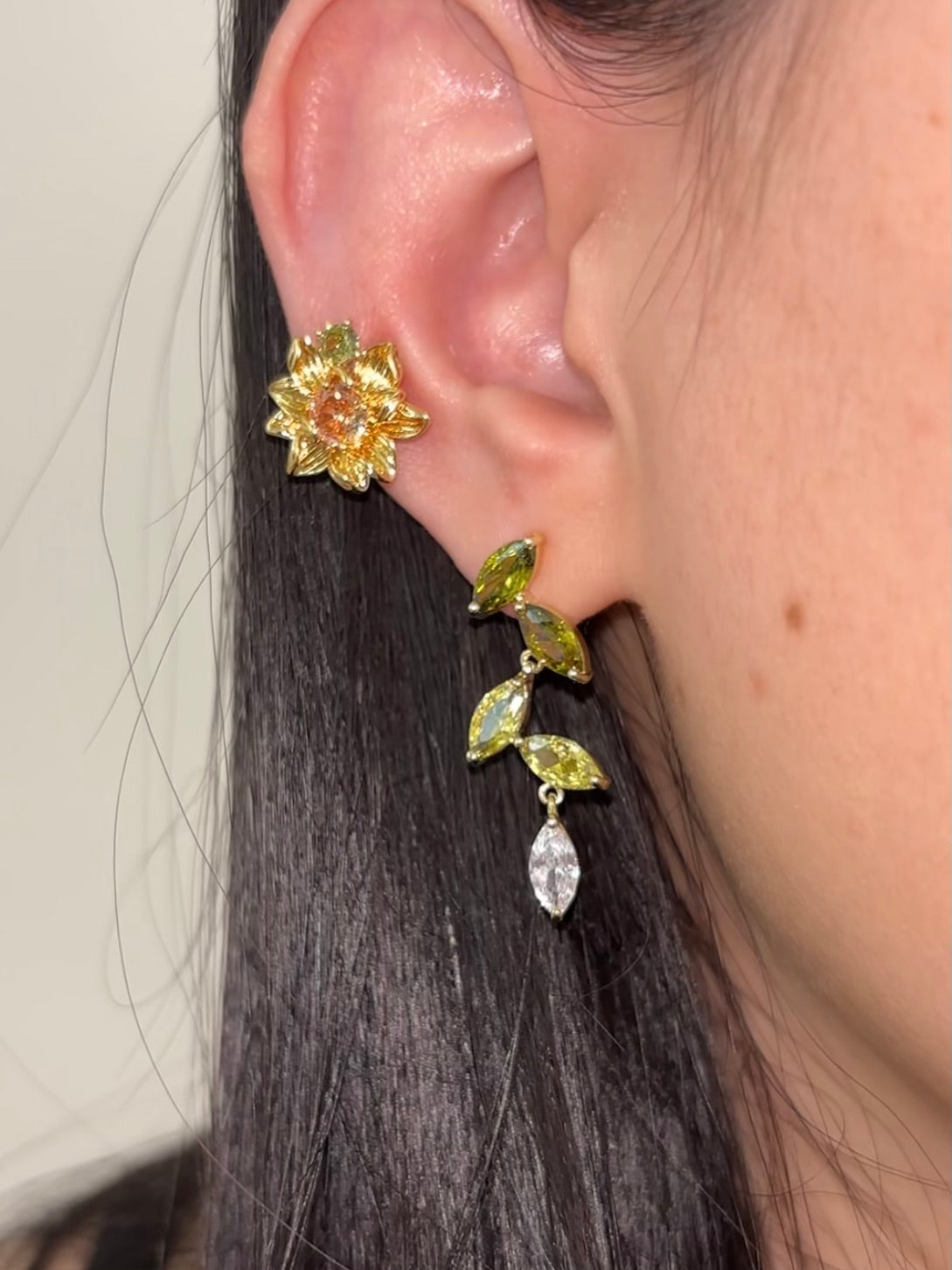 Tighnari Inspired Flower and Leaf Earrings