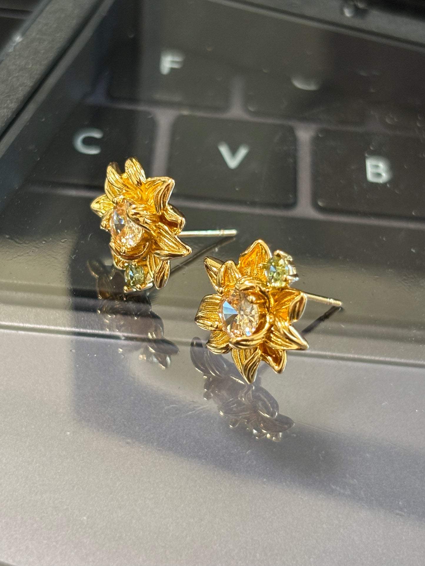 Tighnari Inspired Flower and Leaf Earrings
