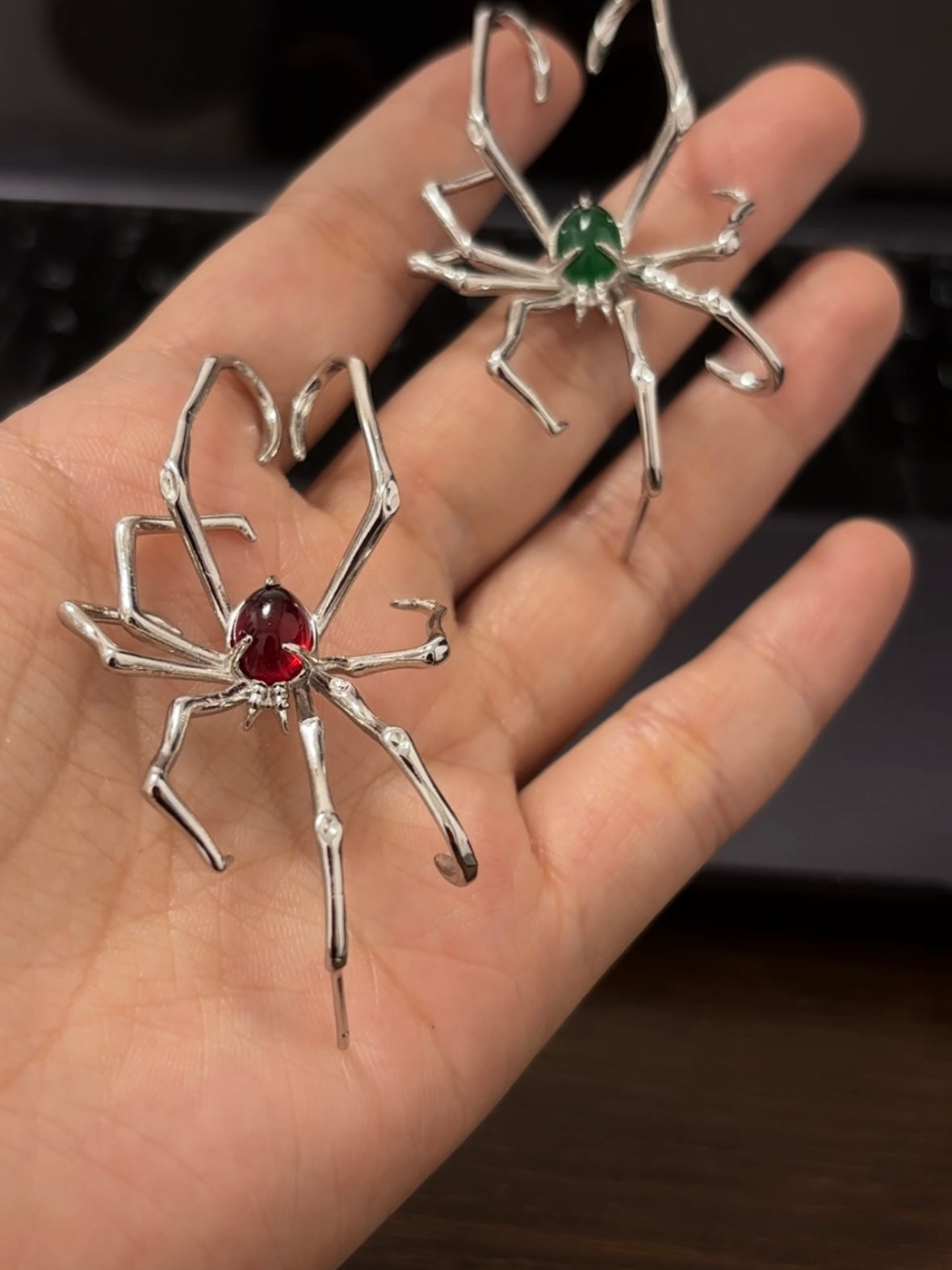 High Quality Goth Designer Spider Crawling Earring[Single One]