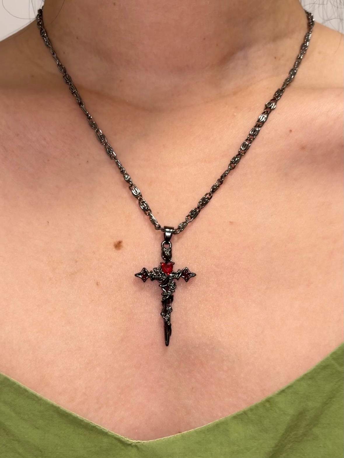 Goth Unisex Fallen Angel Necklace
