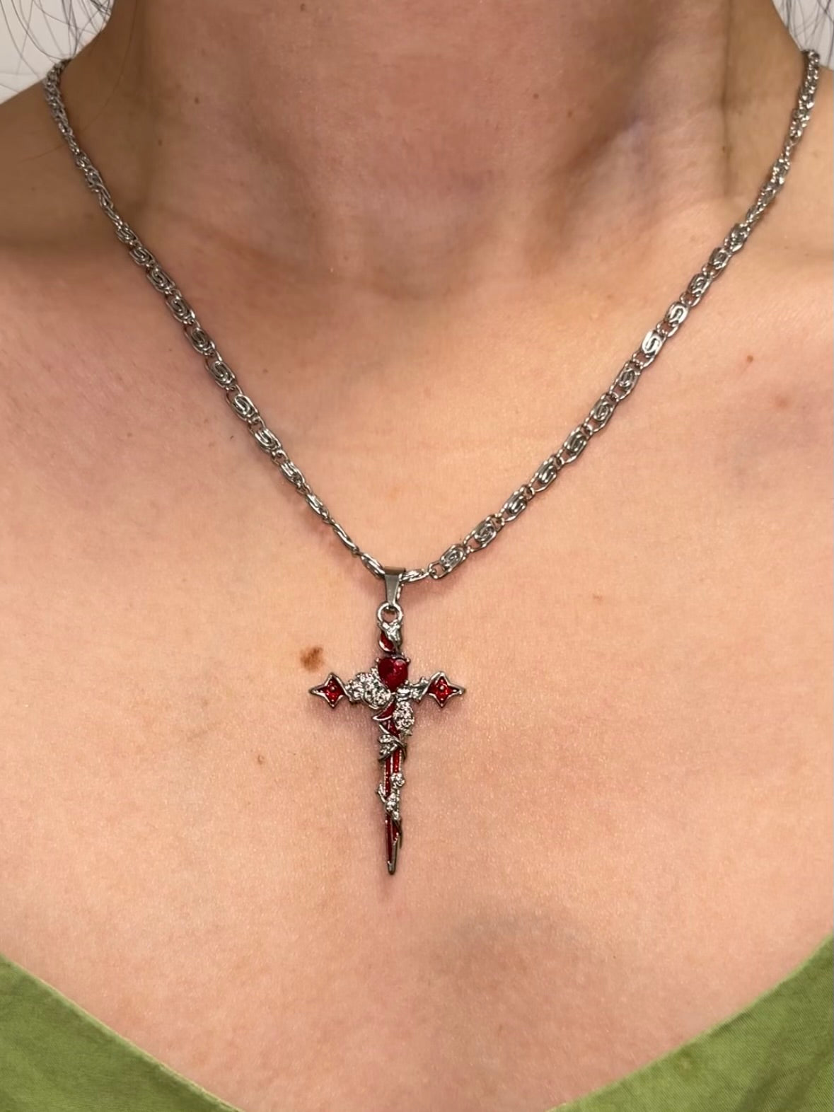 Goth Unisex Fallen Angel Necklace