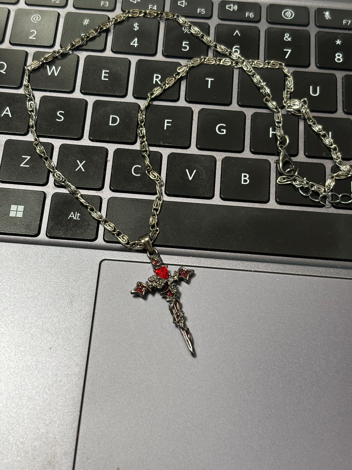Goth Unisex Fallen Angel Necklace