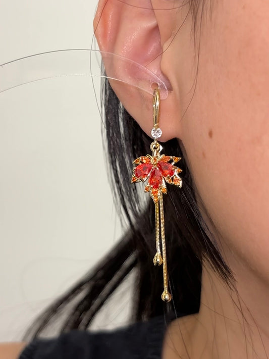Kazuha Inspired Maple Leaf Hook Earrings