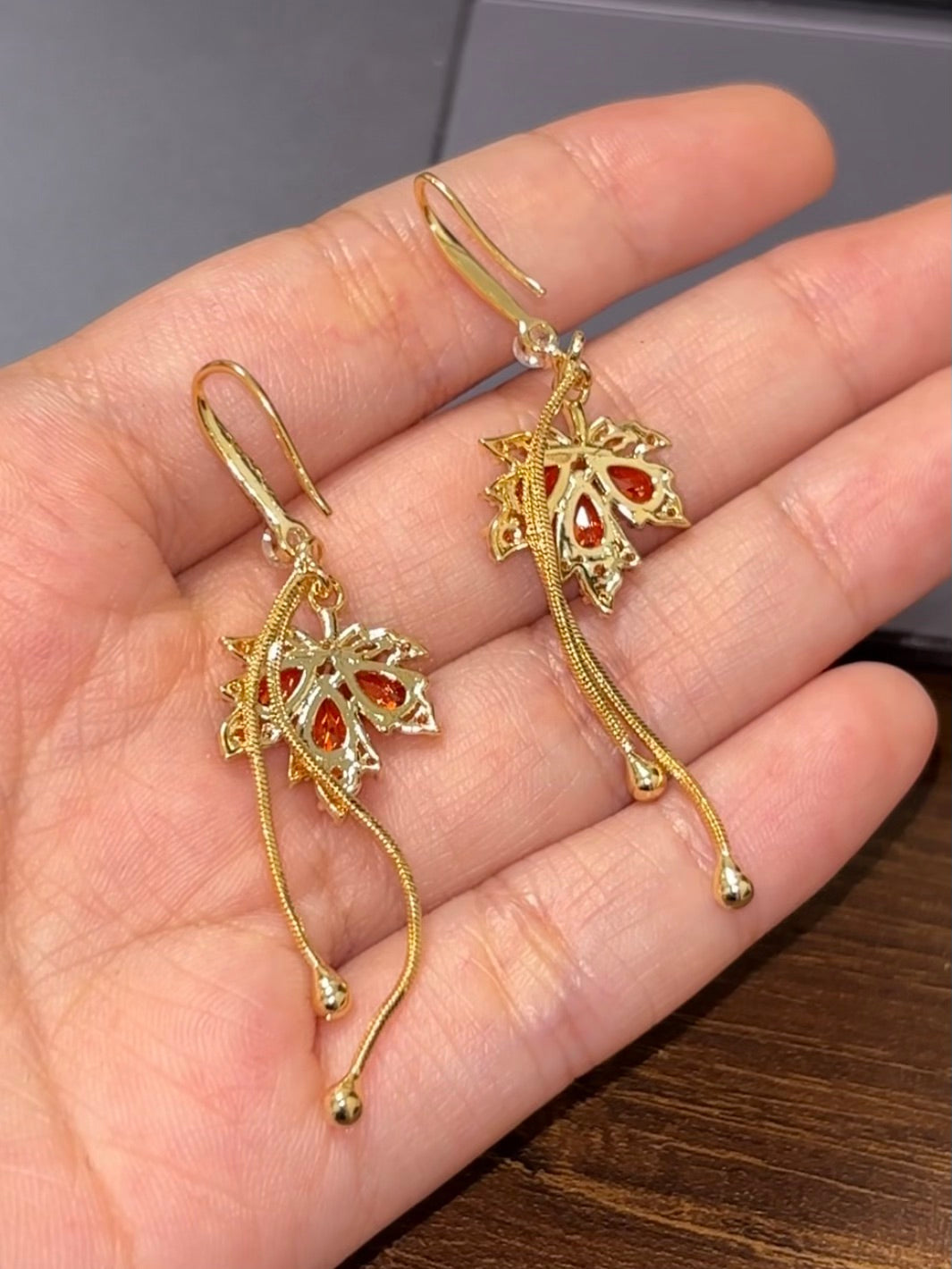 Kazuha Inspired Maple Leaf Hook Earrings