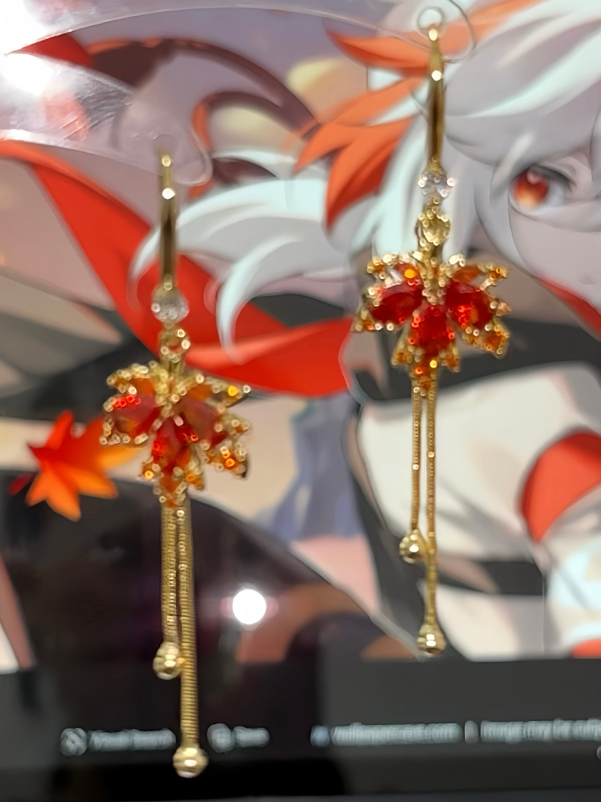 Kazuha Inspired Maple Leaf Hook Earrings
