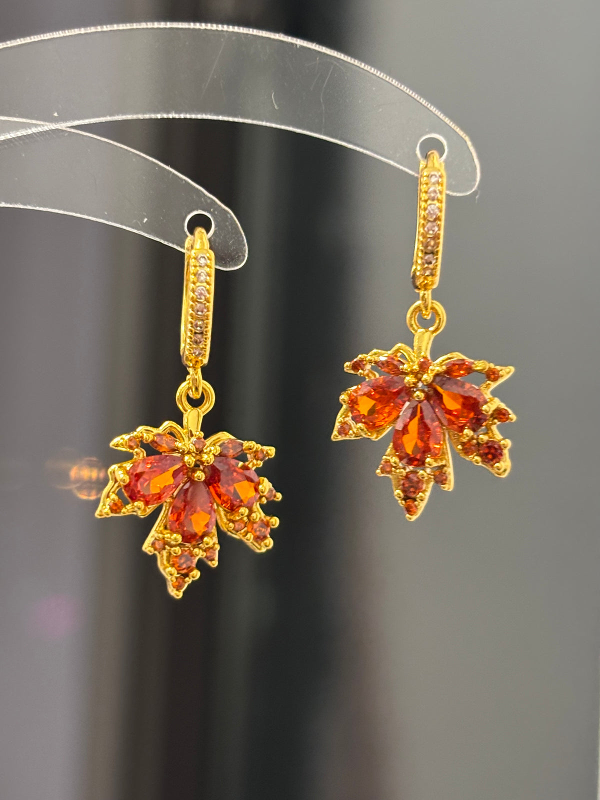Kazuha Inspired Maple Leaf Hoop Earrings