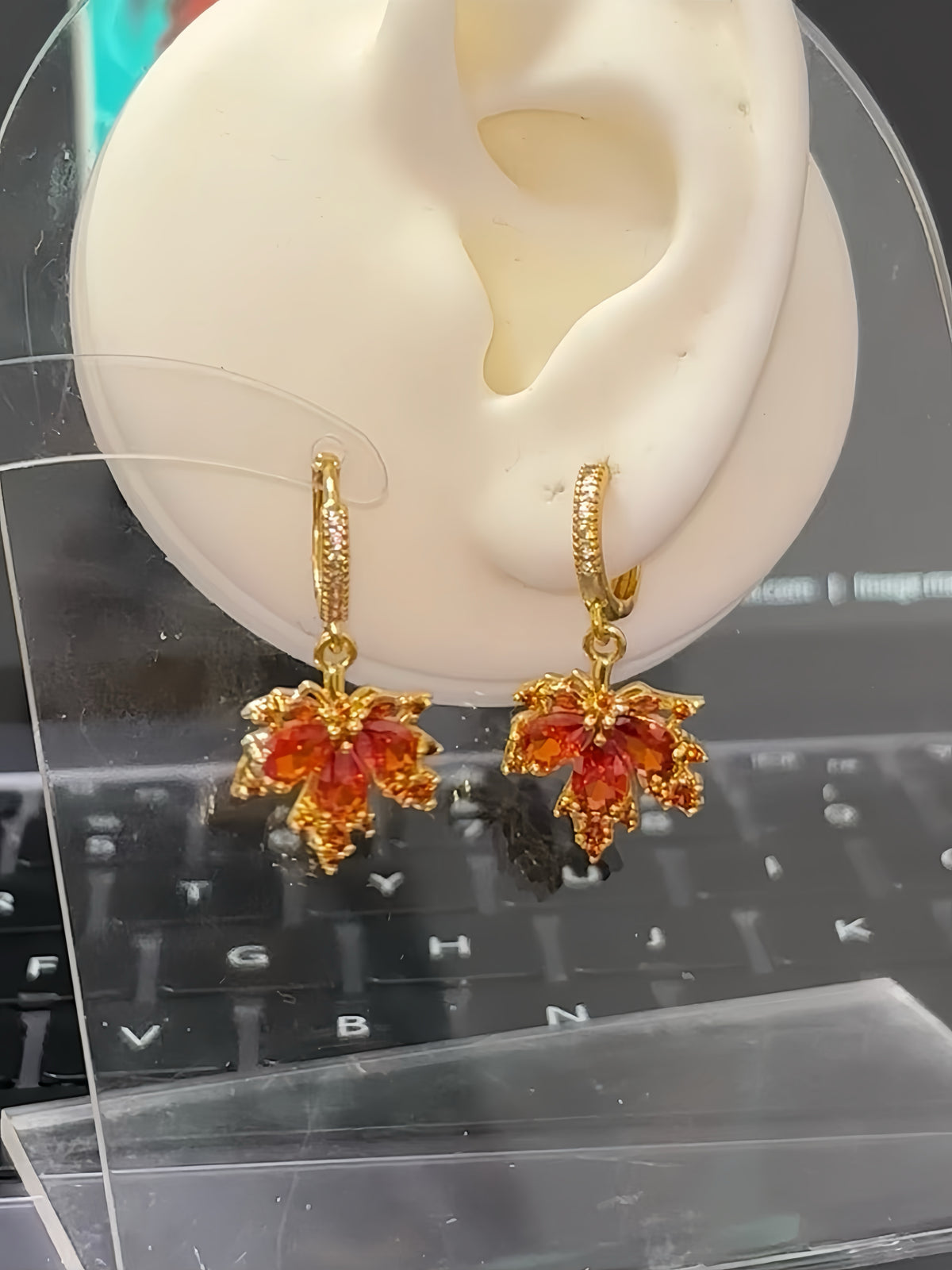 Kazuha Inspired Maple Leaf Hoop Earrings