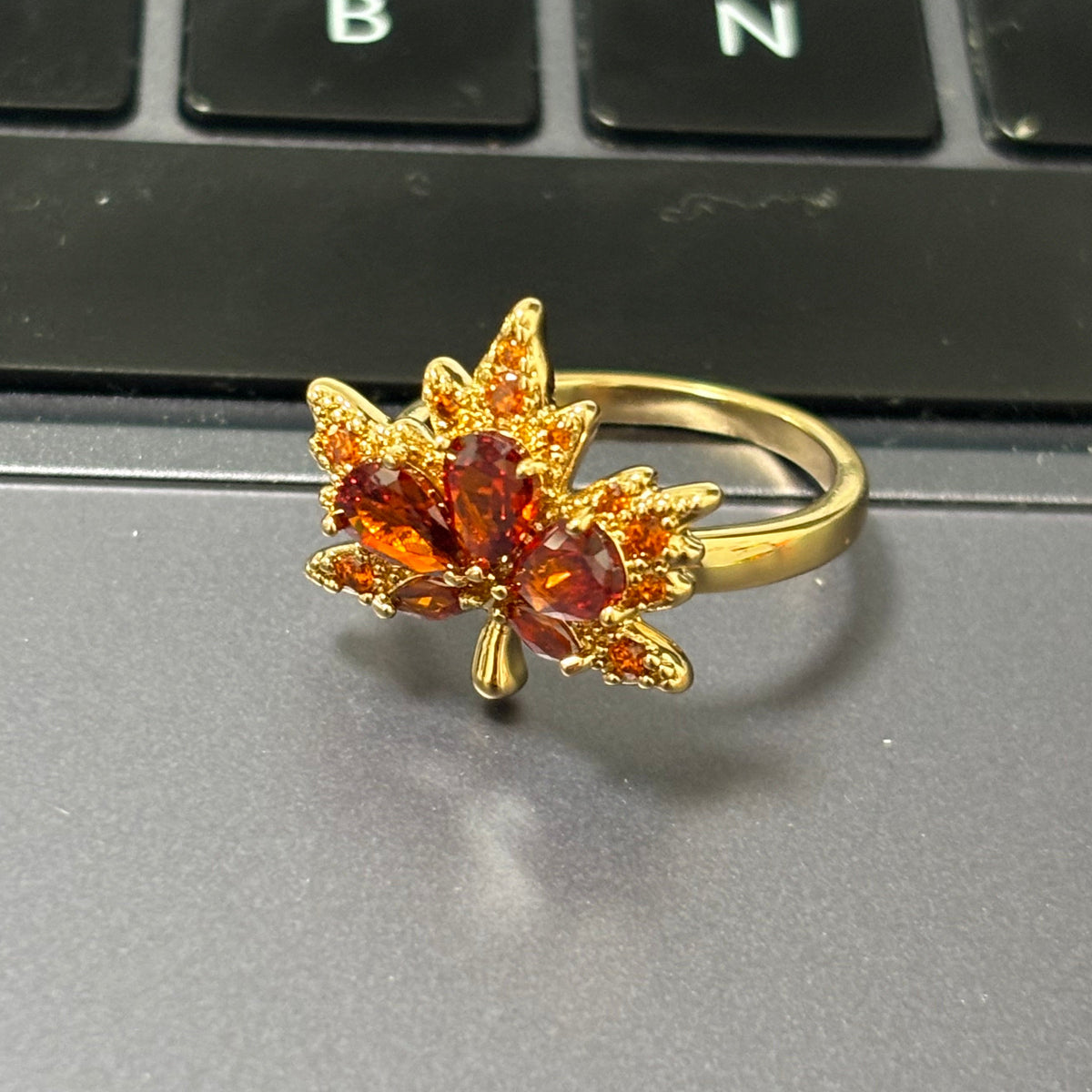 Kazuha Inspired Maple Leaf Rings