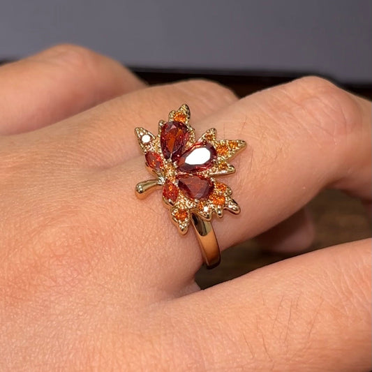 Kazuha Inspired Maple Leaf Rings