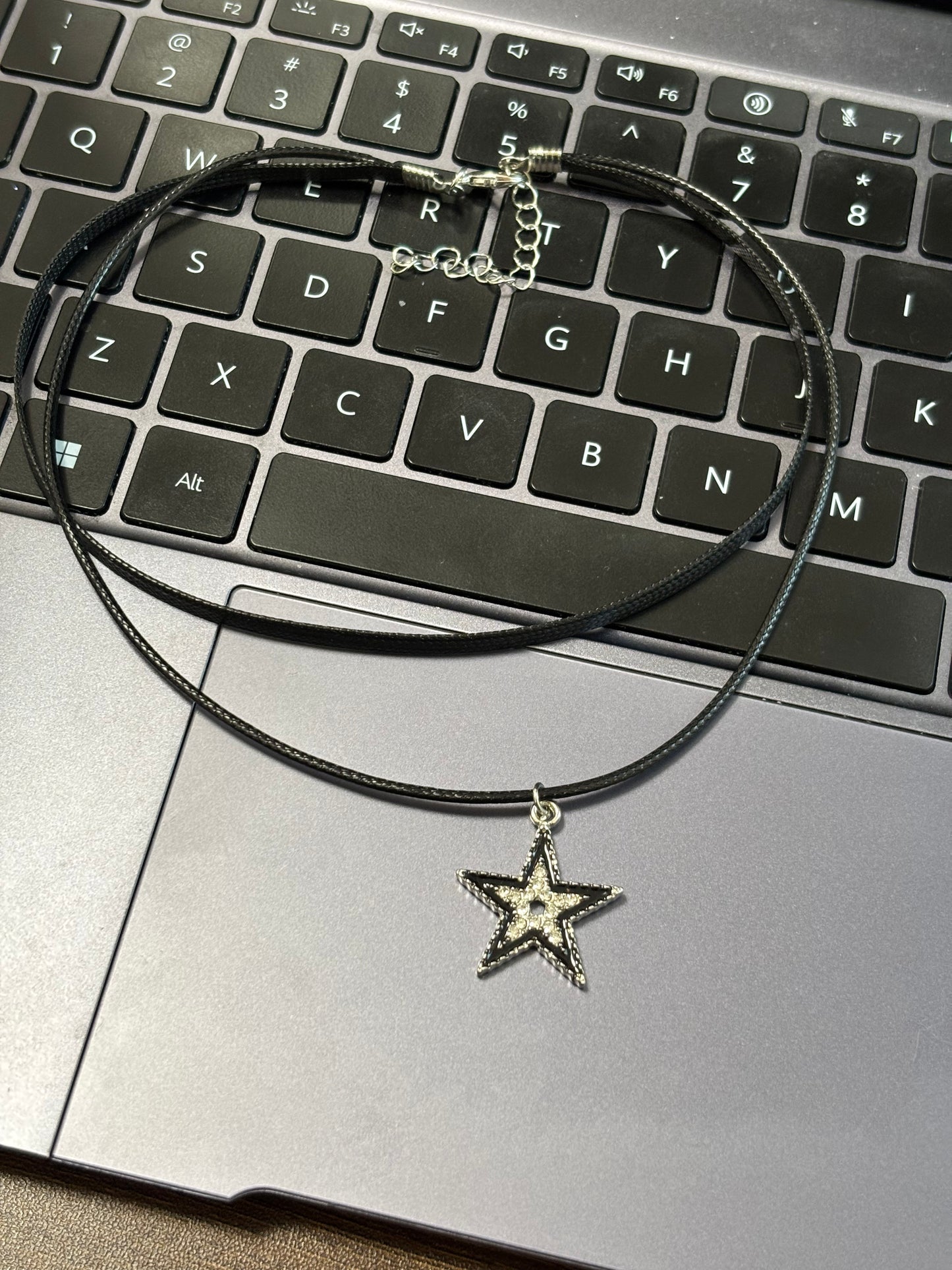 Y2K Punk Star Guitar Stainless Steel Necklace