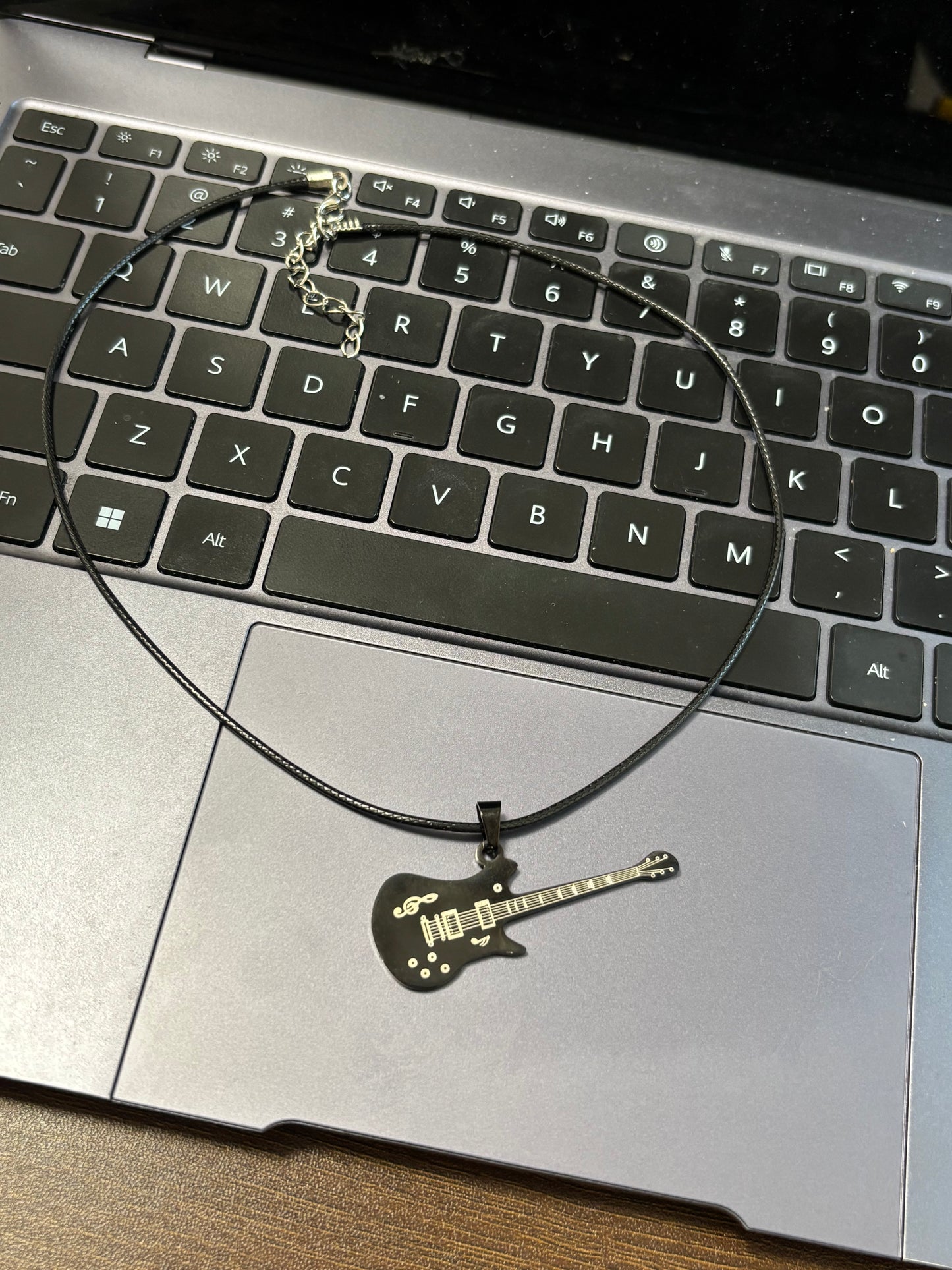 Y2K Punk Star Guitar Stainless Steel Necklace