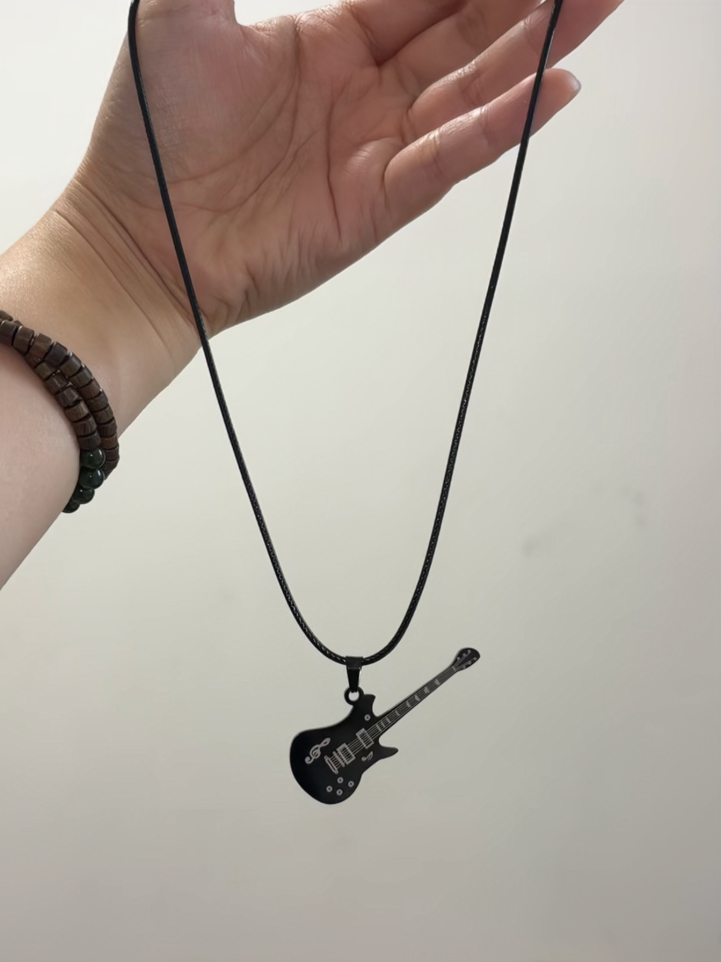 Y2K Punk Star Guitar Stainless Steel Necklace
