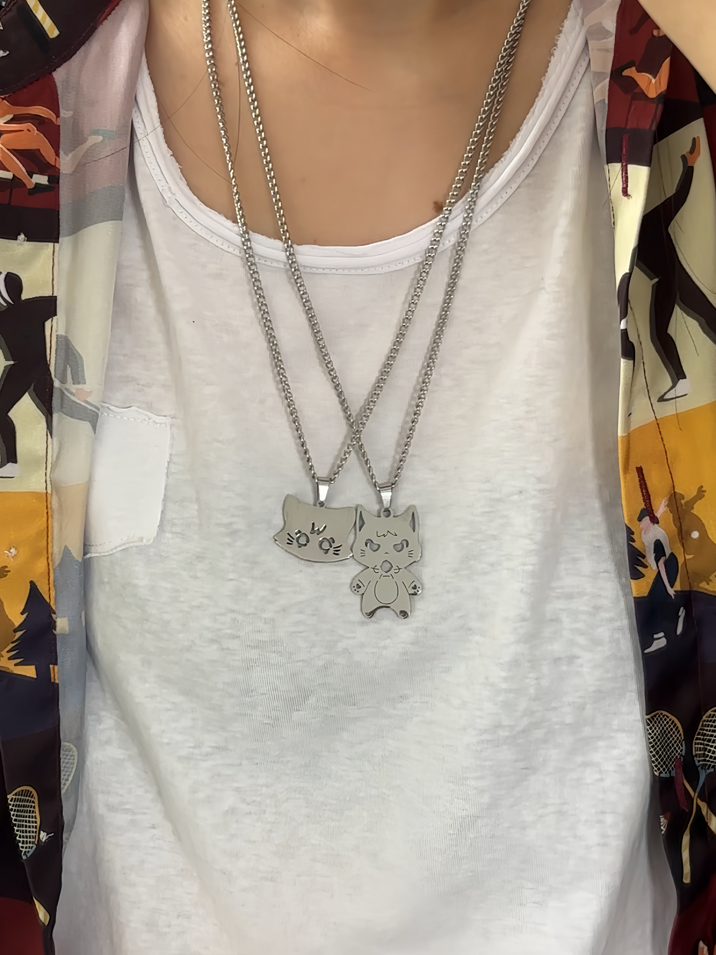 Scara Cat Stainless Steel Necklace