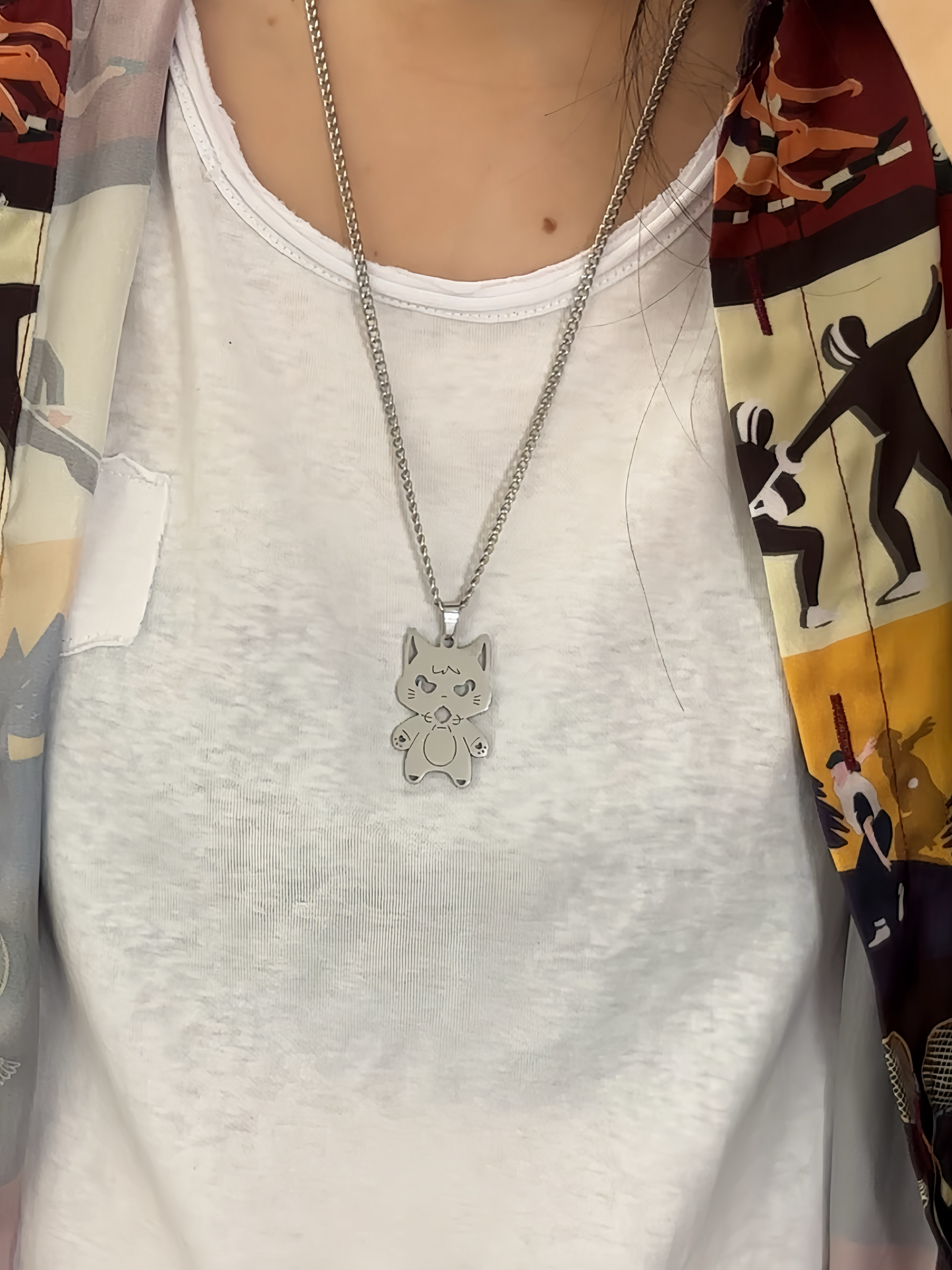 Scara Cat Stainless Steel Necklace