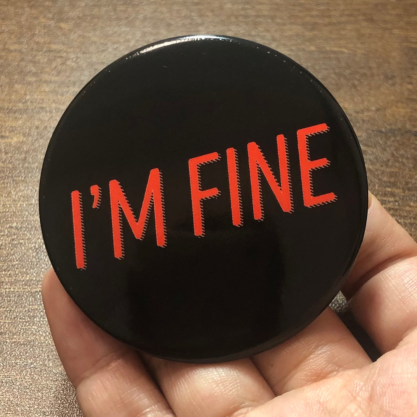 "Yes or No" & "I'm Fine" Pin Set · Andreil Minimalist Flair · Unofficial Tribute