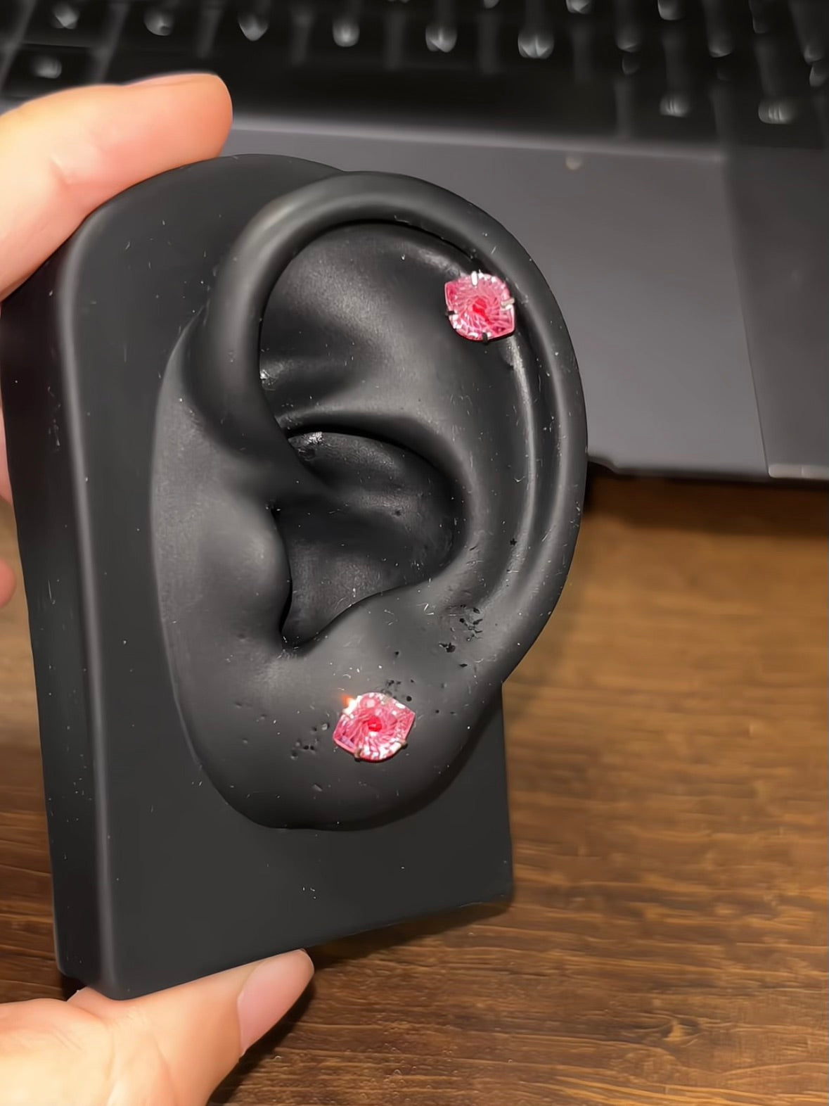 Ronova Inspired Red Eye Stud Earrings