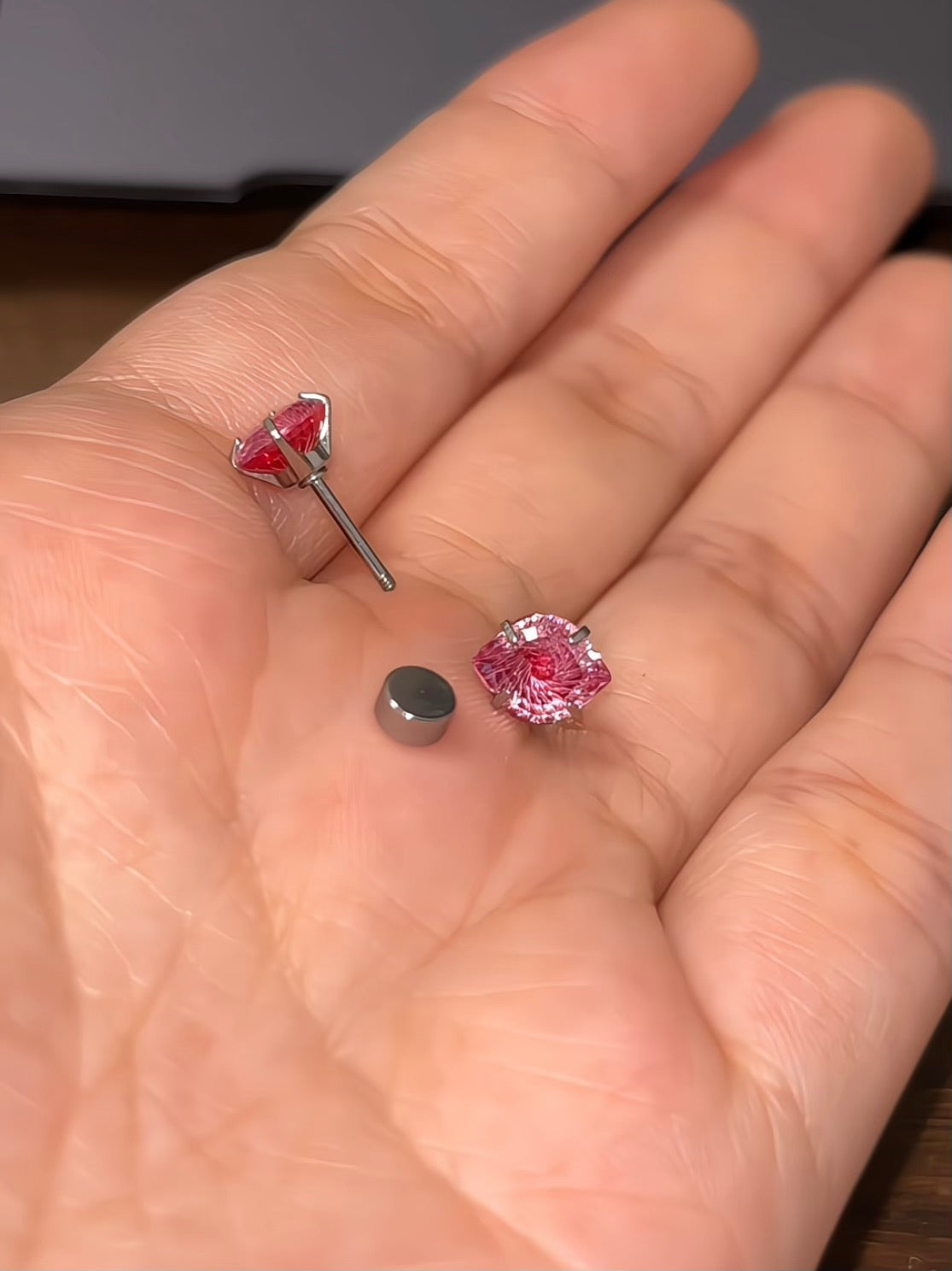 Ronova Inspired Red Eye Stud Earrings