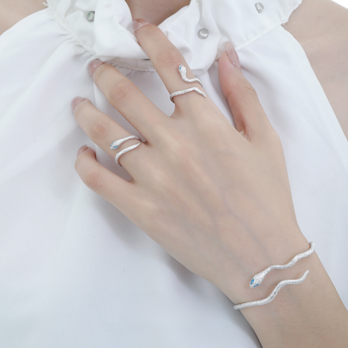 Offener Designer-Schlangenring aus S925er Silber
