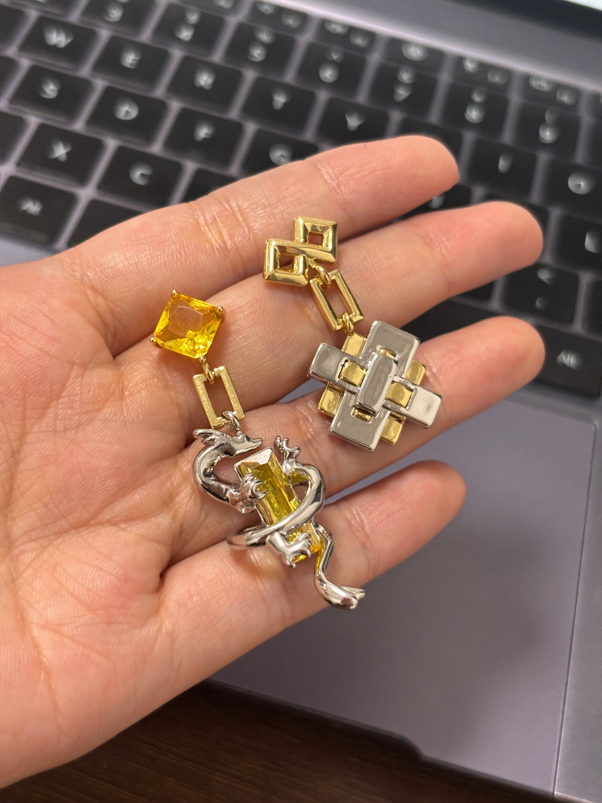 Zhongli Inspired Dragon Earrings