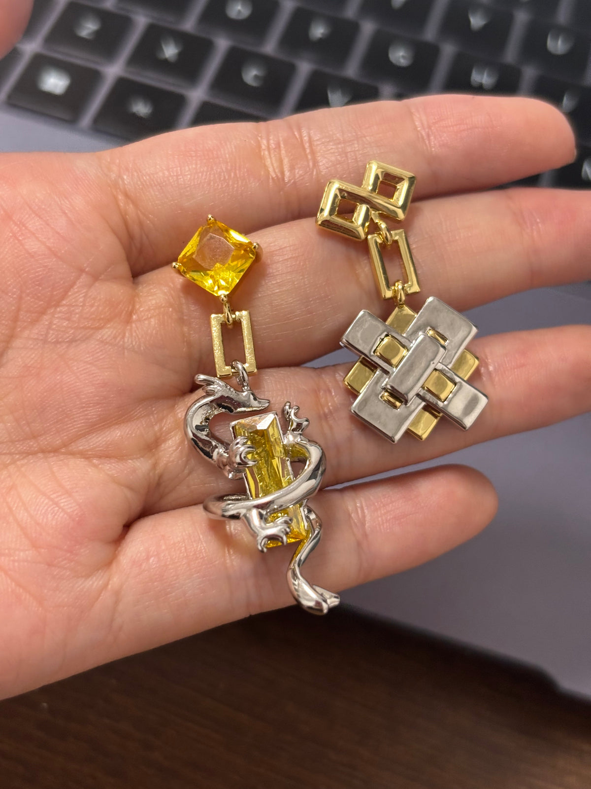 Zhongli Inspired Dragon Earrings