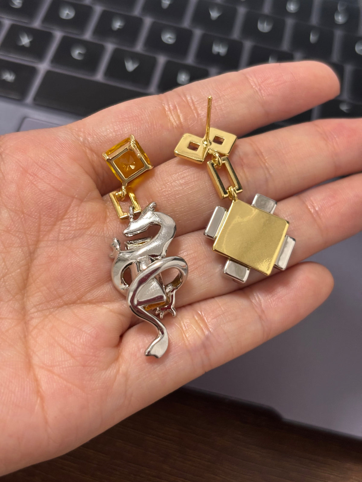 Zhongli Inspired Dragon Earrings
