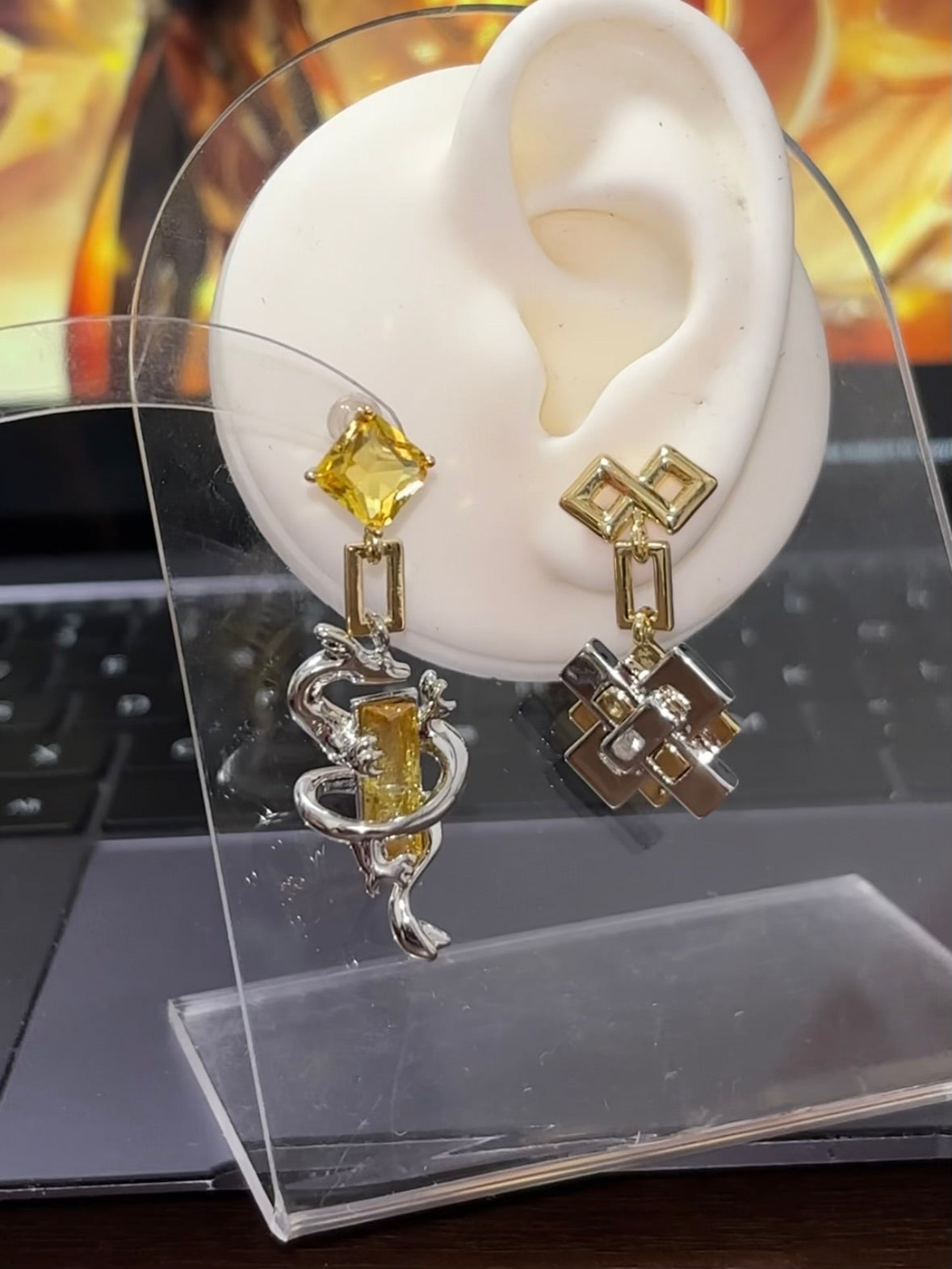 Zhongli Inspired Dragon Earrings