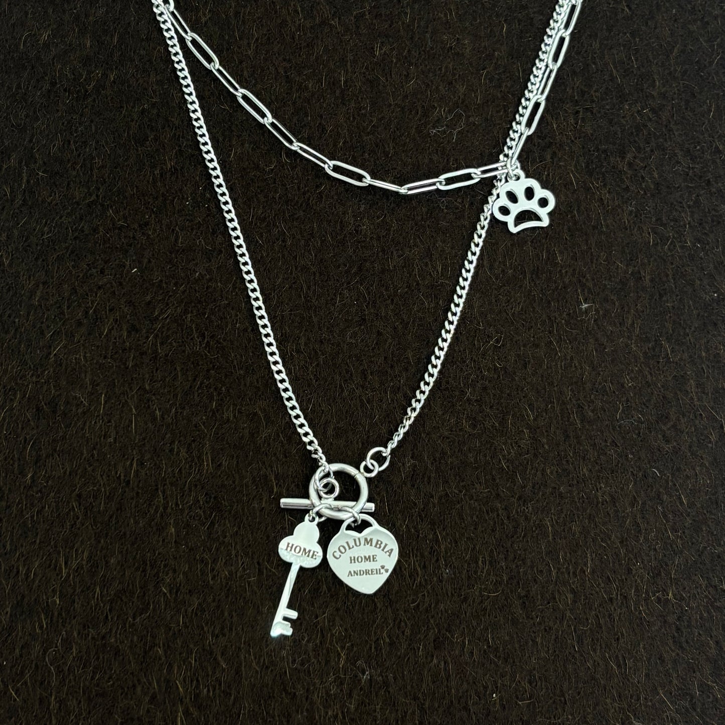 Andreil Key Double Layers Necklace