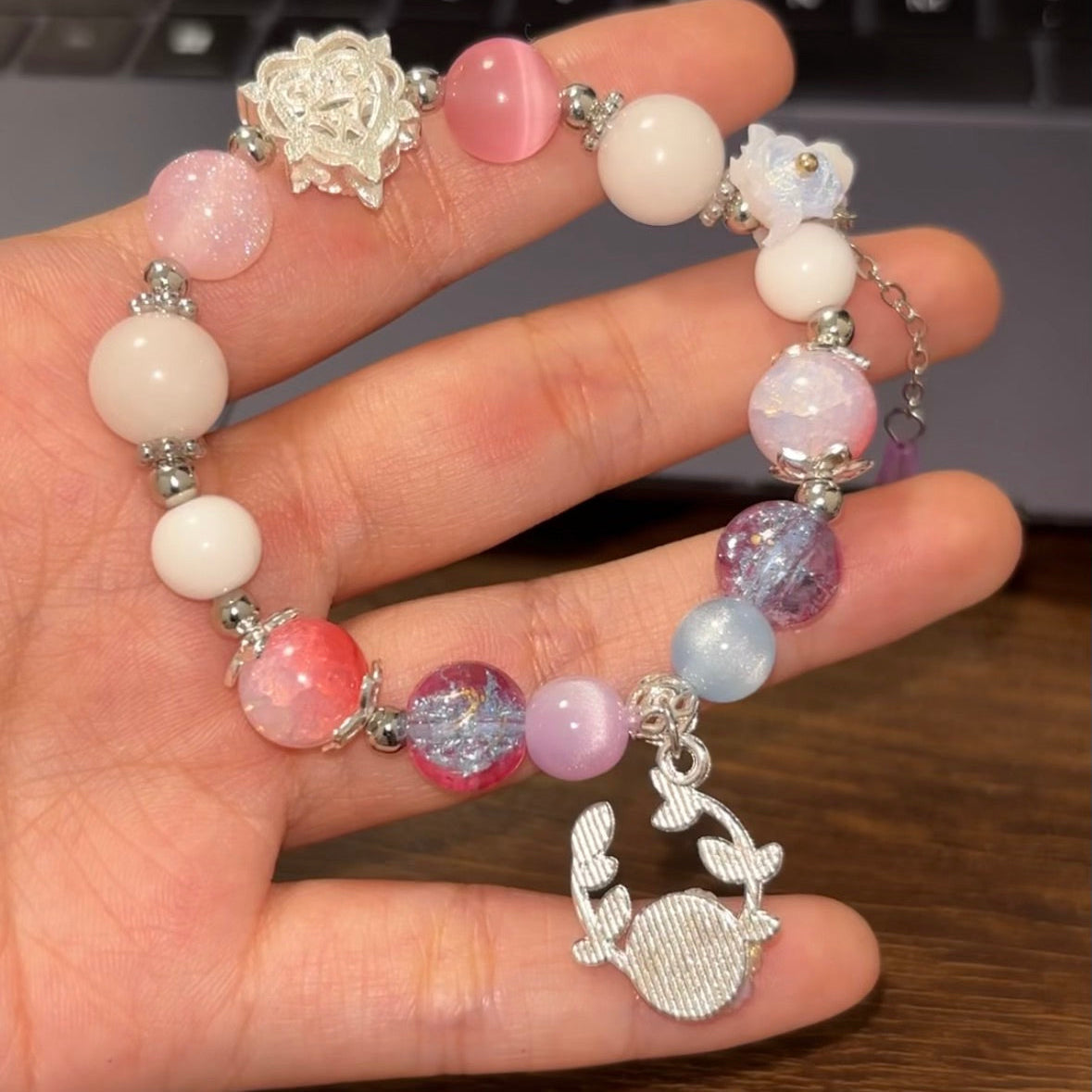 Sweet Pink Cyrene Inspired Beads Bracelets