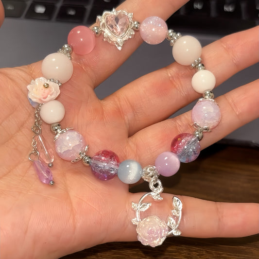 Sweet Pink Cyrene Inspired Beads Bracelets