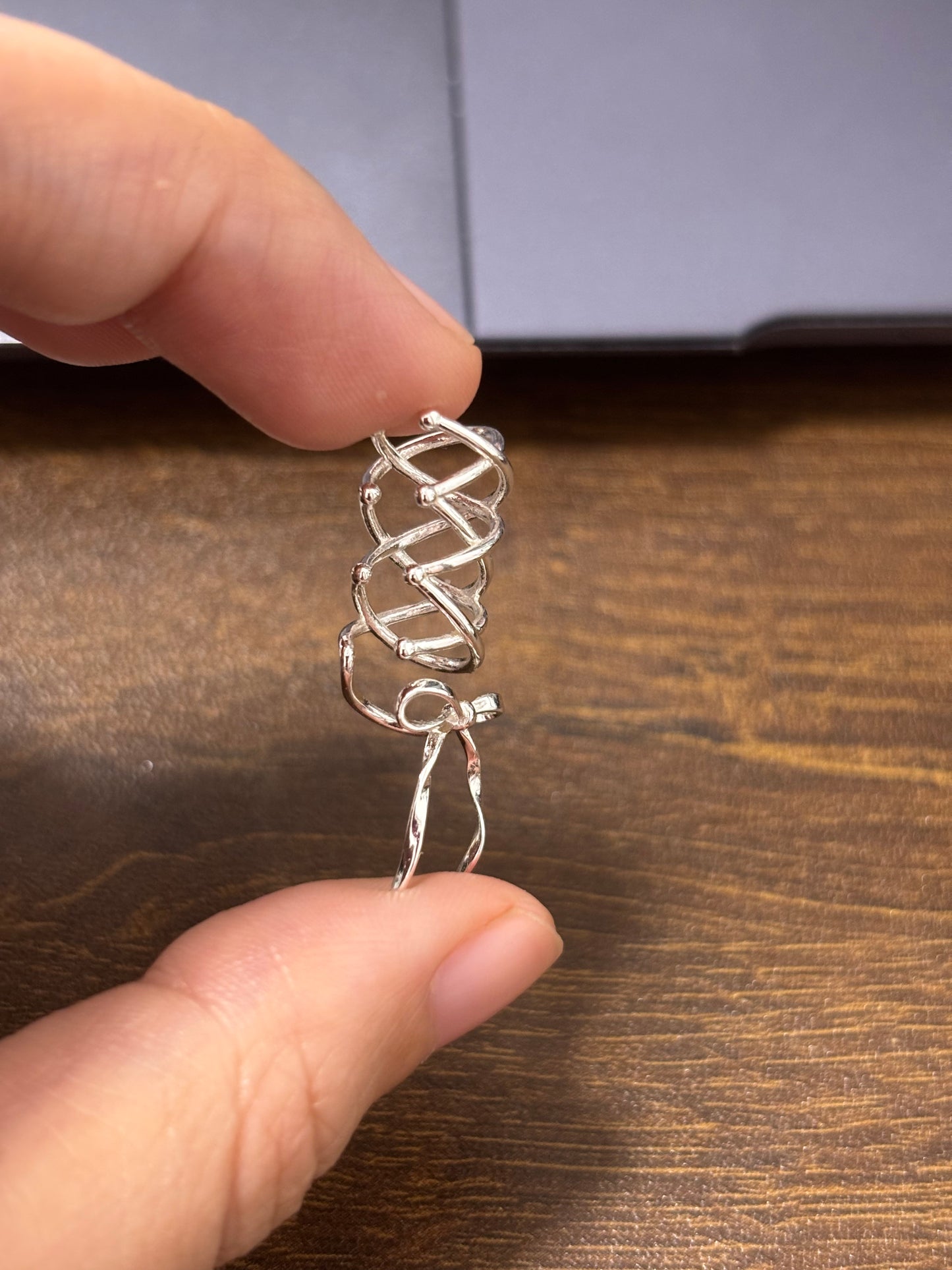 Silver Sweet Bow Ear Cuff