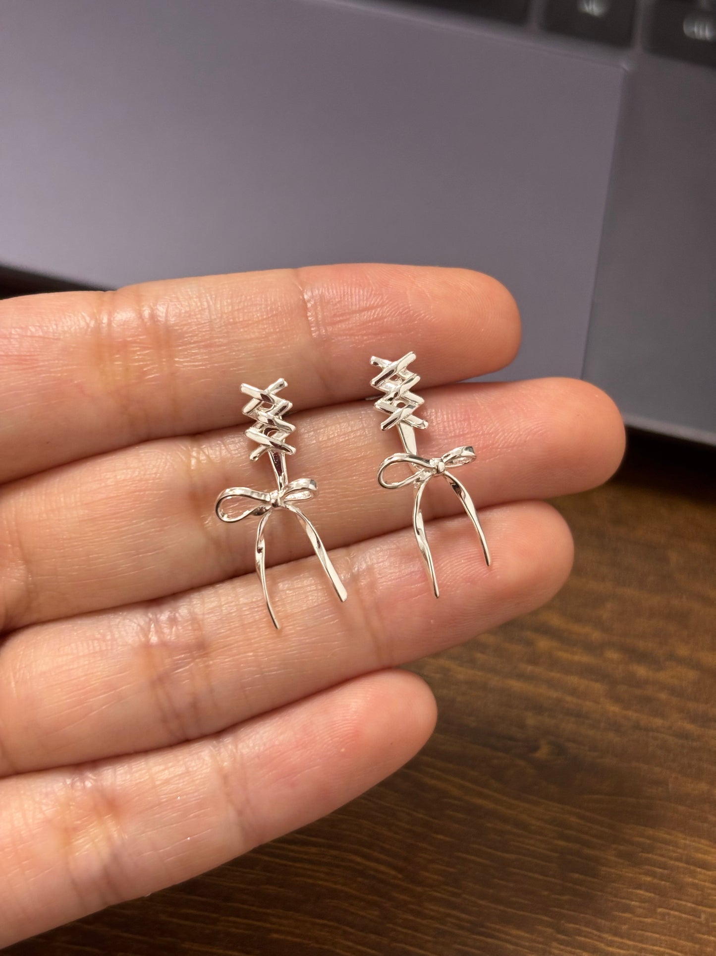 Sweet Girl Designer Bow Stud Earrings