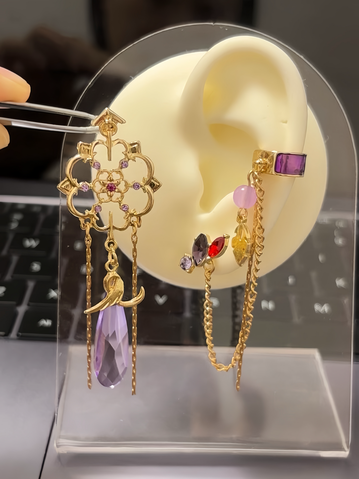 Wanderer Designer Blauer Scaramouche Genshin Impact Ohrring