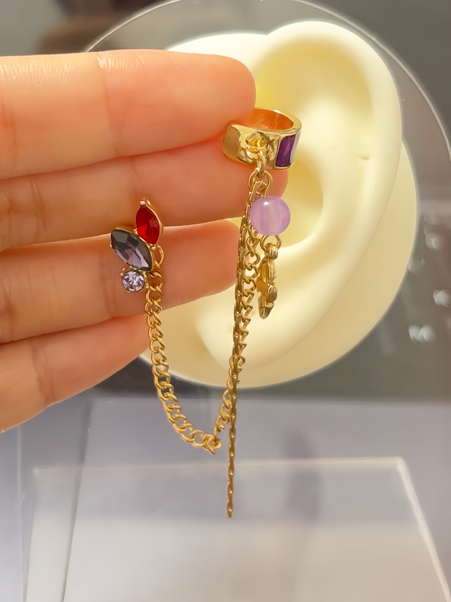 Wanderer Designer Blauer Scaramouche Genshin Impact Ohrring