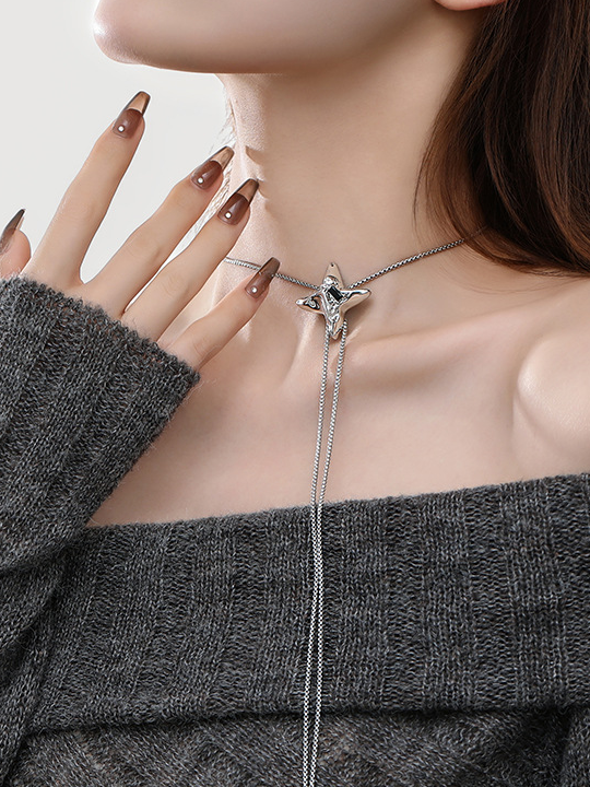 Designer-Pullover-Halskette mit Kordelzug für Mädchen