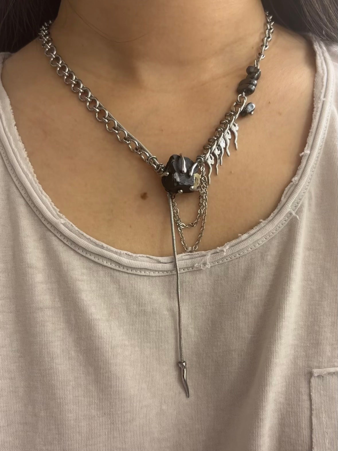Unique Scorpion Natural Stone Necklace