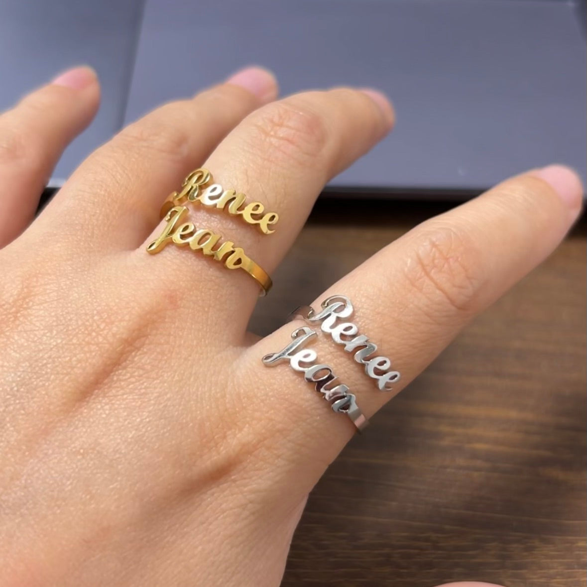 Renee Jean Stainless Steel Couple Rings
