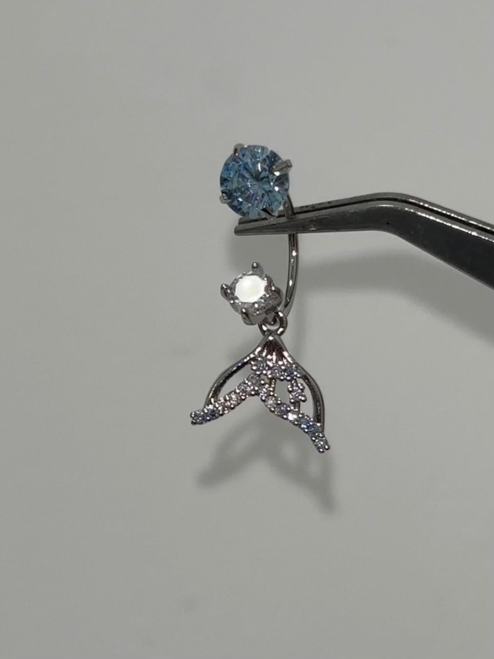 Sweet Rhinestone Bow & Mermaid Earrings for Kokomi